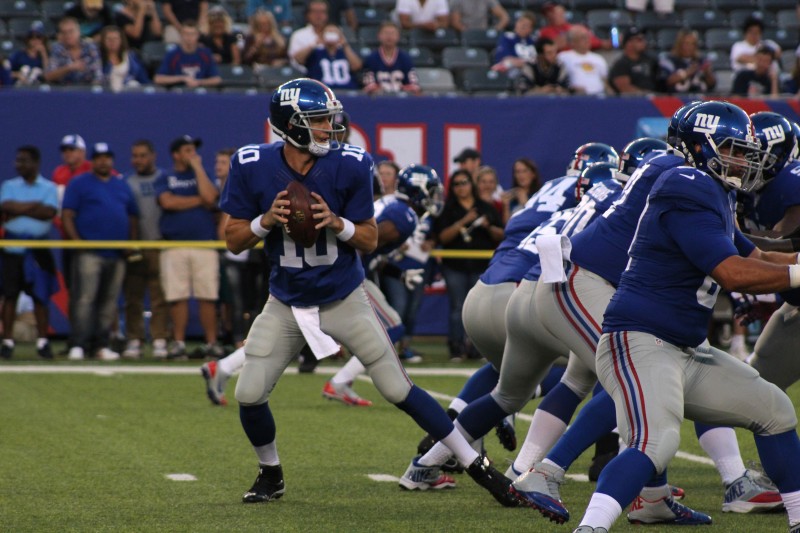 Giants will go with two Quarterbacks only in Eli Manning(pictured) and Ryan Nassib. BOBBY O'HARA/PureSportsNY