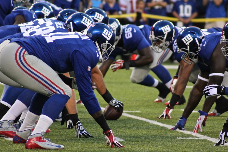 The Giants Offensive Line will be facing a strong Detroit D-Line on Monday Night Football.  Credit: BOBBY O'HARA/ PureSportsNY