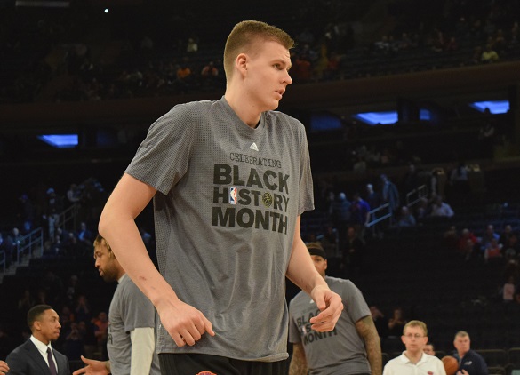 (Credit: Barry Holmes) Porzingis was named Rookie of The Month for the month of January for the third time this season.