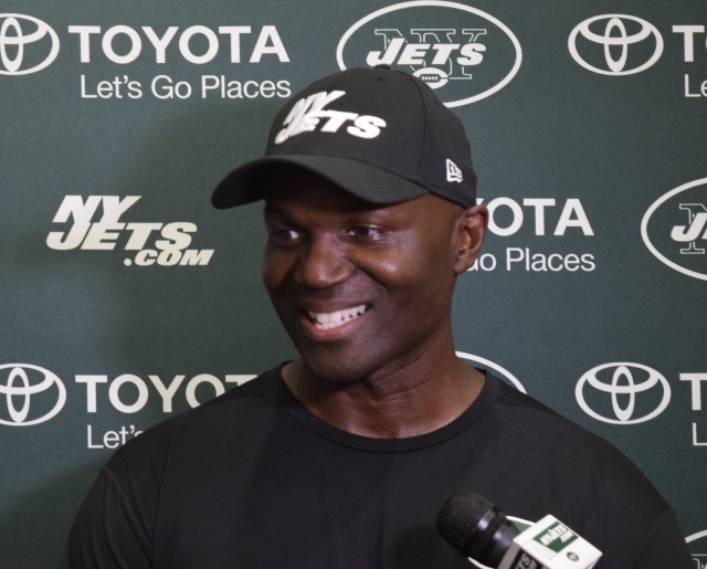 (Photo Credit: Barry Holmes/PureSportsNY) Coach Bowles was all smiles Saturday afternoon after practice.