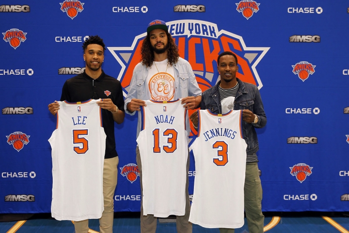 (Credit: Getty Images) L to R: Courtney Lee, Joakim Noah, and Brandon Jennings