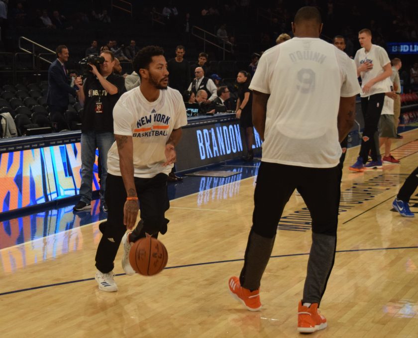 (Photo Credit: Barry Holmes/PureSportsNY) Rose has played well since joining the Knicks this season.