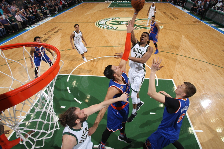 (Photo Credit: Gary Dineen/Getty Images) New York's loss to the Bucks pushed the Knicks further out of the playoff picture.