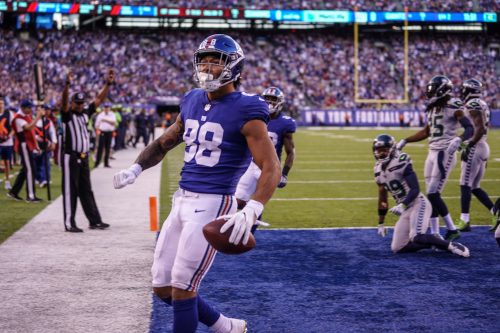(Photo Credit: Bobby O'Hara) Engram scored the Giants only touchdown.