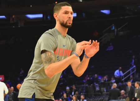 (Photo Credit: Barry Holmes) New York held Austin Rivers to just two points (1-9 FG)
