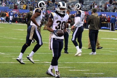 (Photo Credit: Barry Holmes) Gurley II rushed for two touchdowns against New York.