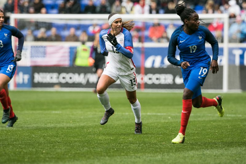 Alex Morgan saw limited opportunities on Sunday vs. France (Photo: Bobby O'Hara/PureSportsNY