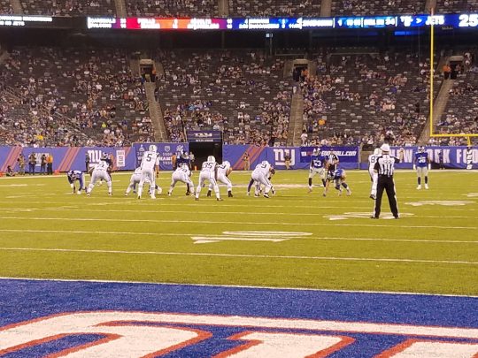 (Photo Credit: Barry Holmes/PureSportsNY) The Giants were able to hold off Hackenberg's late game heroics.